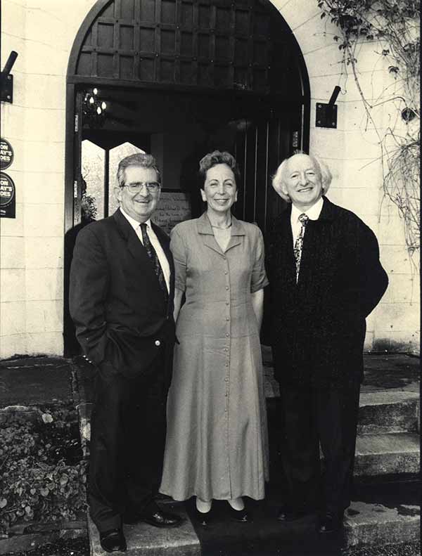 Prof. Gearóid Ó Tuathaigh, Kathleen Villiers-Tuthill and Minister Michael D. Higgins T.D. 